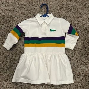 Mardi Gras Dress with onesie snaps